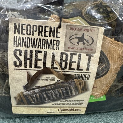 Rig'em Right Neoprene Hand Warmer Shell Belt- Optifade Timber - New With Tags